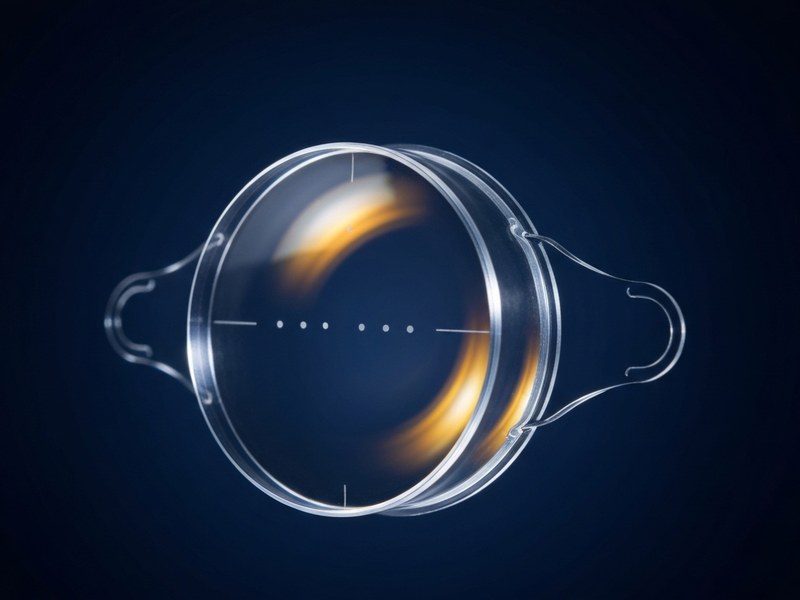 Implant intraoculaire torique : marqueurs d'axe visibles pour correction de l'astigmatisme